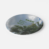 Family Wiedersehen Palm Tree Foto Tropical Beach T Pappteller (Schrägansicht)