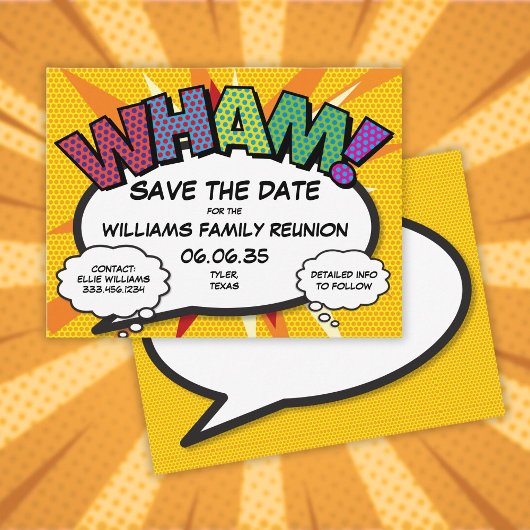 Family Wiedersehen Party Moderner Spaß  Ankündigungspostkarte