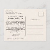 Family Wiedersehen Picnic Chic Save the Date Vinta Postkarte (Rückseite)