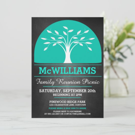 Family Wiedersehen Picnic Einladung (Stehend Vorderseite)