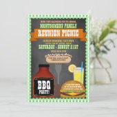 Family Wiedersehen Picnic Einladungen (Stehend Vorderseite)