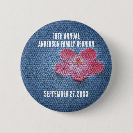 Family Wiedersehen Picnic Niedliche Blume Jährlich Button