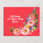 Family Wiedersehen Pink Polka Dotted Einladung Fly Flyer (Hinten)