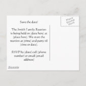 Family Wiedersehen Postcard Invit... Ankündigungspostkarte (Rückseite)