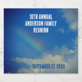 Family Wiedersehen Rainbow Colorful Summer Picinic Bierflaschenetikett (Einzelnes Label)