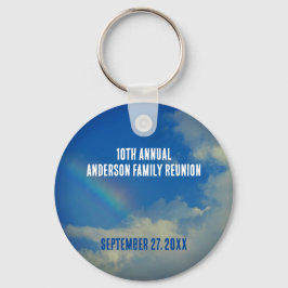 Family Wiedersehen Rainbow Colorful Summer Picinic Schlüsselanhänger