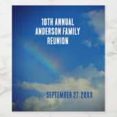 Family Wiedersehen Rainbow Colorful Summer Picinic Weinetikett (Einzelnes Label)