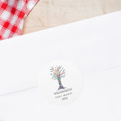 Family Wiedersehen Rainbow Family Tree Runder Aufkleber