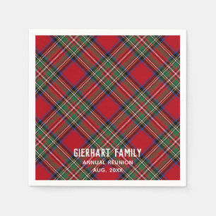 Family Wiedersehen Red Green Kariert Stewart Tarta Serviette