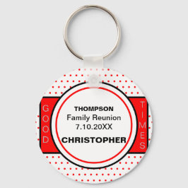 Family Wiedersehen Red Polka Dots Schlüsselanhänge Schlüsselanhänger