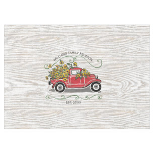Family Wiedersehen Red Vintag Truck Sunflores Rust Tischdecke