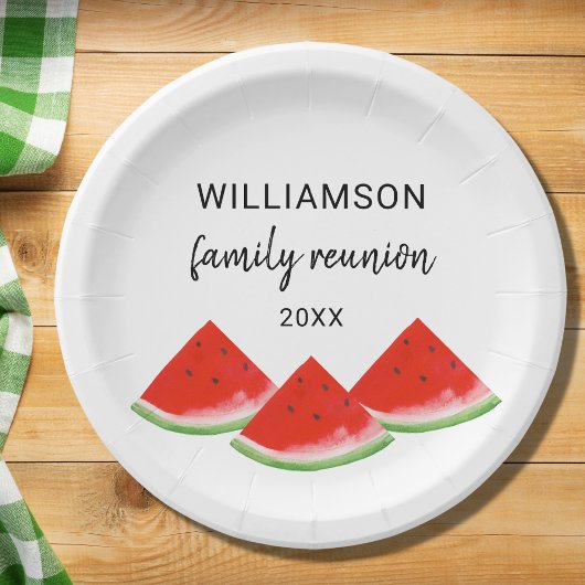 Family Wiedersehen Red Watermelon Pappteller