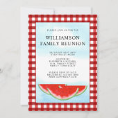 Family Wiedersehen Red White Buffalo Karo Einladung (Vorderseite)