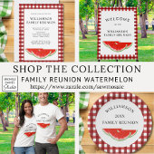 Family Wiedersehen Red White Buffalo Karo Watermel Einladung