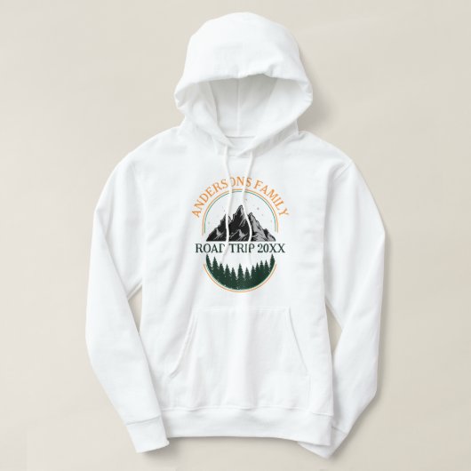 Family Wiedersehen Road Trip Mountain Personalisie Hoodie (Design vorne)
