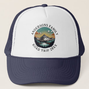 Family Wiedersehen Road Trip Mountain Personalisie Truckerkappe