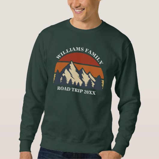 Family Wiedersehen Road Trip Mountain Sonnenunterg Sweatshirt (Vorderseite)