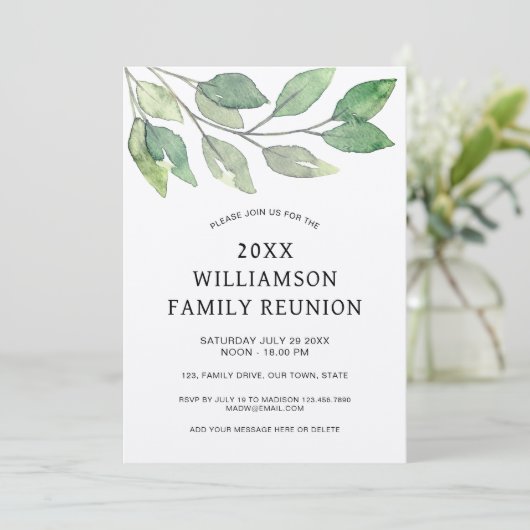 Family Wiedersehen Rustic Einladung (Stehend Vorderseite)