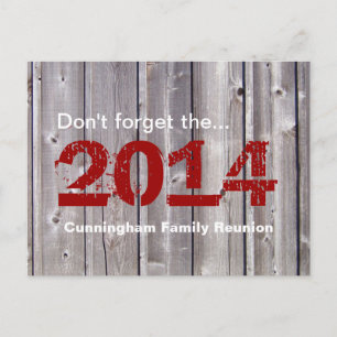 Family Wiedersehen Rustic Einladungspostkarte