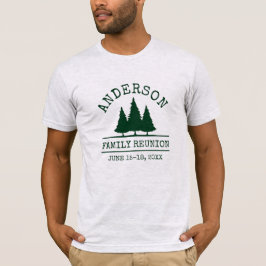 Family Wiedersehen Rustic Pine Trees Gray T-Shirt