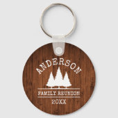 Family Wiedersehen Rustic Wood Pine Trees Schlüsselanhänger (Vorderseite)