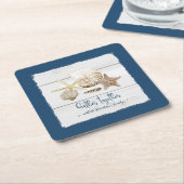 Family Wiedersehen sammelt Muscheln am Meer Rechteckiger Pappuntersetzer (angewinkelt)