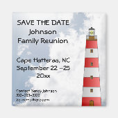 Family Wiedersehen Save the Date Beach Lighthouse Magnet (Vorne)
