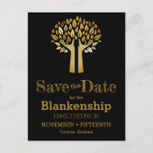 Family Wiedersehen Save the Date drei Blätter aufl Ankündigungspostkarte (Vorderseite)