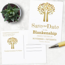 Family Wiedersehen Save the Date drei Blätter aufl