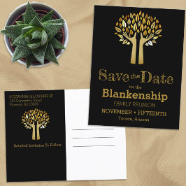 Family Wiedersehen Save the Date drei Blätter aufl Ankündigungspostkarte