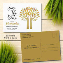 Family Wiedersehen Save the Date drei Blätter aufl