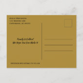 Family Wiedersehen Save the Date drei Blätter aufl Ankündigungspostkarte (Rückseite)