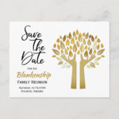 Family Wiedersehen Save the Date drei Blätter aufl Ankündigungspostkarte (Vorderseite)