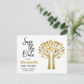 Family Wiedersehen Save the Date drei Blätter aufl Ankündigungspostkarte (Stehend Vorderseite)