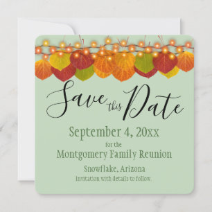 Family Wiedersehen Save the Date Fall Aspen Blätte