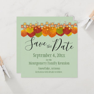 Family Wiedersehen Save the Date Fall Aspen Blätte