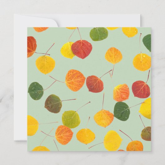 Family Wiedersehen Save the Date Fall Aspen Blätte (Rückseite)