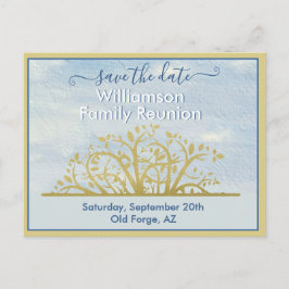 Family Wiedersehen Save the Date Genealogie Tree Ankündigungspostkarte