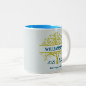Family Wiedersehen Save the Date Genealogie Tree Zweifarbige Tasse (VorderseiteRechts)