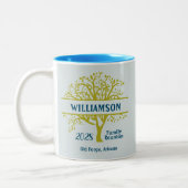 Family Wiedersehen Save the Date Genealogie Tree Zweifarbige Tasse (Links)