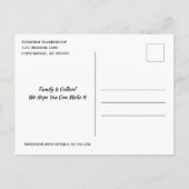 Family Wiedersehen Save the Date Golden Hearts Ankündigungspostkarte (Rückseite)