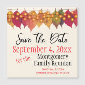 Family Wiedersehen Save the Date Herbst verlässt M Magnetkarte (Vorderseite)
