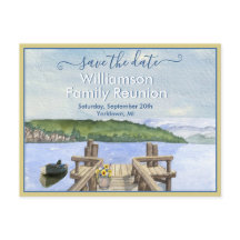 Family Wiedersehen Save the Date Lake Dock QR Code