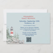 Family Wiedersehen Save the Date Lighthouse QR-Cod Ankündigung (Rückseite)