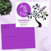 Family Wiedersehen Save the Date Moderner, farbenf Ankündigungspostkarte