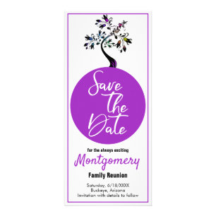 Family Wiedersehen Save the Date Moderner, farbenf Werbekarte