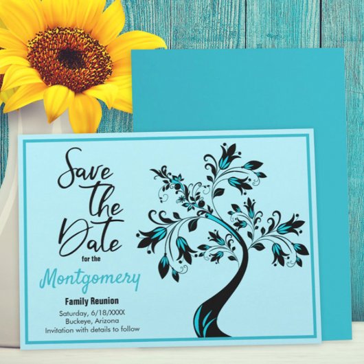 Family Wiedersehen Save the Date Moderner Kunstbau Ankündigung