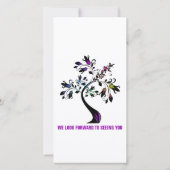 Family Wiedersehen Save the Date Moderner Lila Bau (Rückseite)