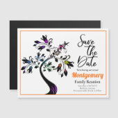 Family Wiedersehen Save the Date Multicolor Tree A Magnetkarte (Vorne/Hinten)