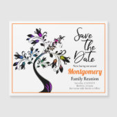 Family Wiedersehen Save the Date Multicolor Tree A Magnetkarte (Vorderseite)